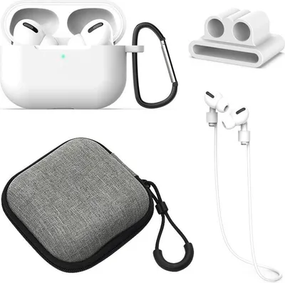 Immagine prodotto di INF Custodia Protettiva in Silicone per Auricolari Bluetooth AirPods 1/2 Generazione Set 5 Pezzi Bianco