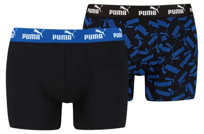 Immagine prodotto di Pantaloncini da boxe da uomo PUMA MEN ELEMENTS, motivo a fantasia, codice prodotto: 94780202, colore: blu/nero, taglia: L