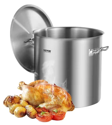 Produktbild von VEVOR Suppentopf Edelstahl 50,1 L Kochtöpfe Großraumtopf, Kochgeschirr-Saucentop