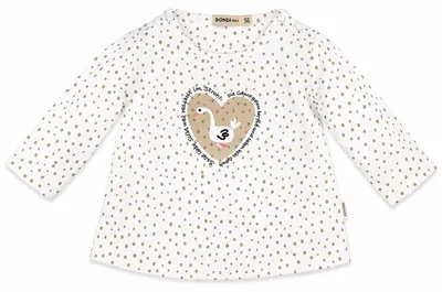 Produktbild von BONDI Baby Mädchen Langarmshirt "Gänschen" 93957 | dots allover Größe: 62
