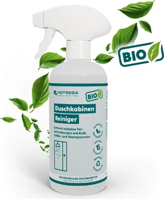 Produktbild von HOTREGA  Duschkabinen-Reiniger 500ml, Sanitärreiniger, Badreiniger, Badewannenreiniger, Bioreiniger
