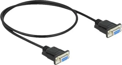 Produktbild von DELOCK Kabel Seriell Nullmodem D-Sub9 0,5m Bu mit St-Gehäuse