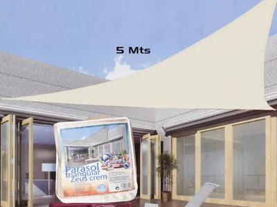Produktbild von Gerim Schattentuch - cremefarben - wasserabweisend - dreieckig - 500 cm