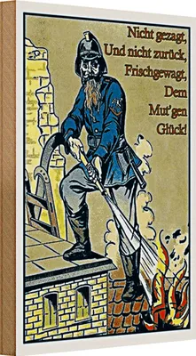 Produktbild von Holzschild Retro 20x30cm Feuerwehrmann nicht gezagt und