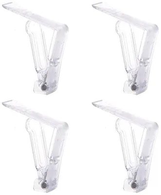 Image de Supports de nappes réglables en plastique avec pinces transparentes en plastique