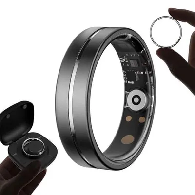 Produktbild von Smart Ring Blutdruckmessung Blutdruck Smartring Herren Damen Fitness Ring Tracker Android IOS Fitnessring Smarter Ring Schlaf Tracker Pulsmesser Schrittzähler Aktivitätstracker Fitnesstracker