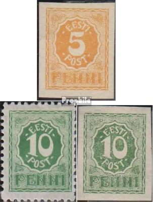 Produktbild von Briefmarken Estland 1919 Mi 6-8 (kompl.Ausg.) gestempelt Ziffern