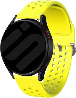 Produktbild von Strap-it Samsung Galaxy Watch 6 Classic 43mm Admendes Silikon Armband (Gelb)