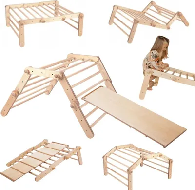 Produktbild von Klettergerüst indoor Fipitri Plus | Sprossenwand kinder Pikler Kletterwand Kletterbogen Kinderzimmer