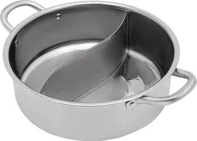Produktbild von Shabu Shabu Hot Pot - Edelstahl-Topf - Mit Trennwand, Doppelgeschmack - 26 cm - Induktionsgeeignet - Für Fondue