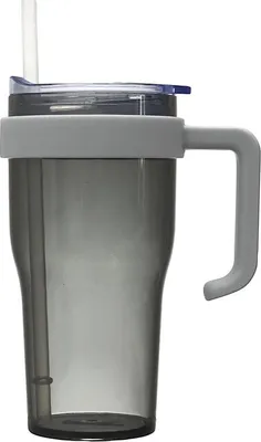 Immagine prodotto di CMP KA0671 Bicchiere in plastica con cannuccia e manico, 600 ml, marrone