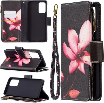 Produktbild von König Design Hülle kompatibel mit Samsung Galaxy A72 5G Kunstleder Handyhülle - Handy Case Schwarz