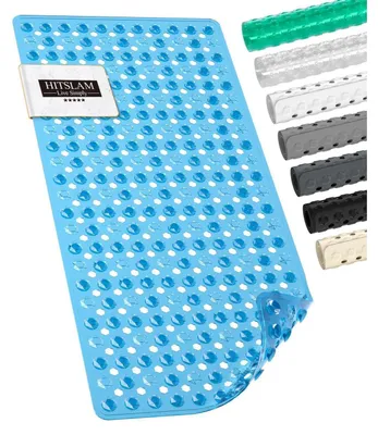 Produktbild von Badewannenmatte rutschfest 89 x 40 cm Blau BPA Frei Schimmelresistent Maschinenwaschbar PVC