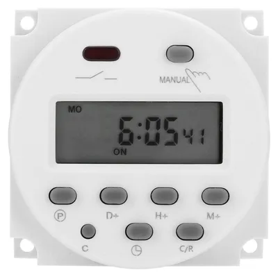 Obrázok produktu pre Týždenné digitálne časovače, 60 x 60 x 32 mm/2,4 x 2,4 x 1,3 palca, mechanický časovač, DIY pre osvetlenie, domáce elektrické spotrebiče