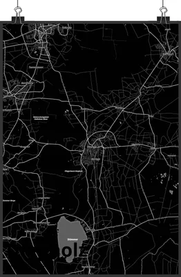 Produktbild von Mr. & Mrs. Panda Bild Diepholz DIN A3 - Geschenk, Wandbild, Wanddekoration, drucke, Stadt Dorf Karte Landkarte Map Stadtplan, wanddeko, Kunstdruck