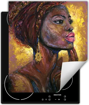 Produktbild von DarHaus Herdabdeckplatte 45x52 cm Anti Rutsch Matte Aufrollbar, bild - Frau