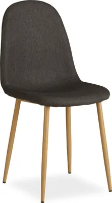 Produktbild von Homestyle4u Esszimmerstuhl Grau Anthrazit Polsterstuhl Leinen Polstersessel Küchenstuhl Holzoptik