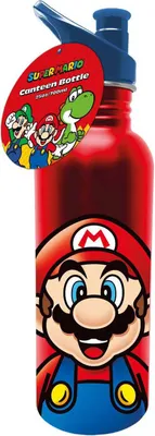 Produktbild von Super Mario Metall Trinkflasche 700ml - Wasserflasche für Kinder