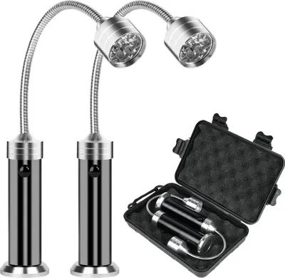 Produktbild von Grill Licht, 2 Stück Magnetische Grilllampe, Outdoor Grill Lichter, BBQ Licht Set, 360 Grad Drehwinkel, Grill Lichter BBQ Zubehör für Barbecue Picknick Outdoor mit Aufbewahrungsbox