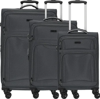 Produktbild von D&N Travel Line 9204 - Trolley-Set, 3tlg. (grau)