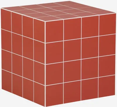 Produktbild von sweeek - Couchtisch, kubischer Beistelltisch in Keramik-Optik, matt 40 x 40 cm - Terracotta