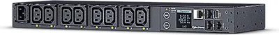 Obrázok produktu pre CyberPower PDU41004, Riadený, Spínané, 1U, Jedna fáza, Vodorovný, Oceľ, Čierna