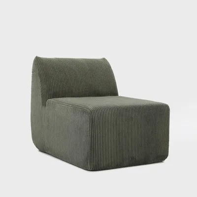 Obrázok produktu pre HOMLA Modulárne kreslo SVELA olivovo zelené z manšestru 59,5 x 80 x 62 cm
