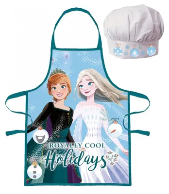 Immagine prodotto di Grembiule di Natale con cappello da chef Regno di ghiaccio - Frozen