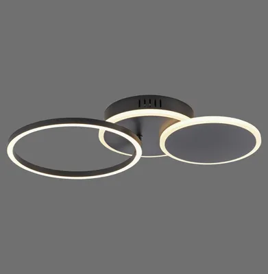 Produktbild von JUST LIGHT SEVENT LED Deckenleuchte Warmweiss 25,5W schwarz 14116-18