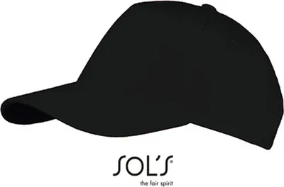 Produktbild von SOLs 00594 | Five Panels Cap Long Beach / Verstellbarer Metallverschluss - Farbe: Black - Größe: One Size