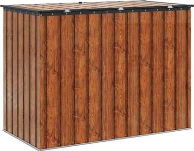 Image de Boîte de rangement pour le jardin Brun 151,5 x 82 x 110,5 cm Acier