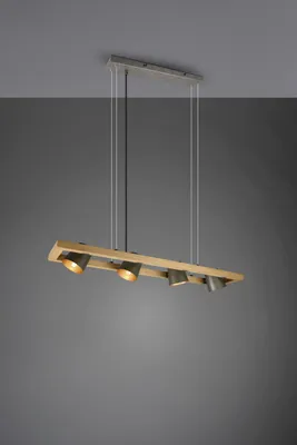 Produktbild von Trio Leuchten Pendelleuchte Bell 4-flammig nickel antik