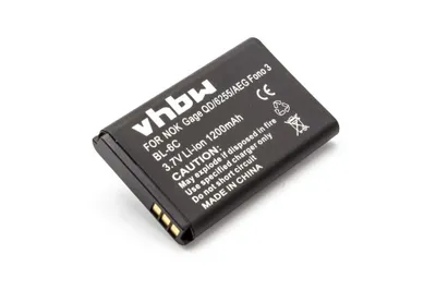 Produktbild von vhbw Akku Ersatz für Nokia BL-6C für Handy Smartphone Telefon (1200 mAh, 3,7 V, Li-Ion)