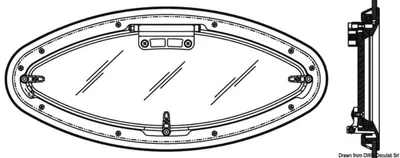 Zdjęcie produktu dla Owalny iluminator BOMAR Flagship 209 x 468 mm, 1 szt