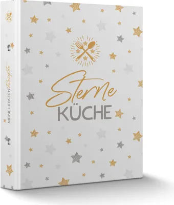 Produktbild von itenga Rezeptordner DIN A4 STERNEKÜCHE weiß Ringbuch 35mm breit