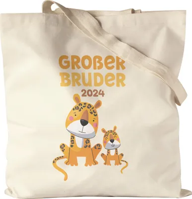 Produktbild von Großer Bruder 2024 Stoffbeutel Jutebeutel Canvas Löwen Liebe Bruderliebe Family Geborgenheit Zusammenhalt Retter