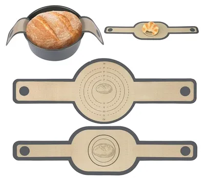 Silikon-Backmatte für Dutch Oven, 2 Stück, mit langen Griffen