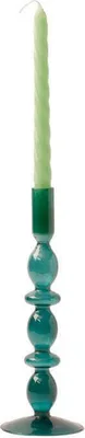 Image de WinQ Bougeoir en verre de forme ronde - 9x26,5cm - Bougeoir en verre pour 1 bougie