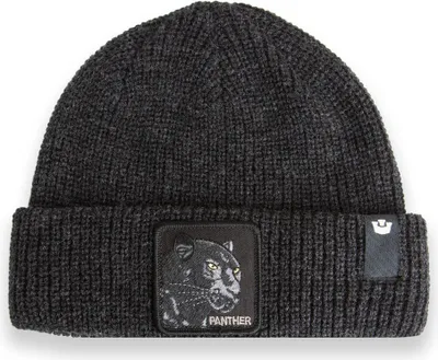 Zdjęcie produktu dla GOORIN Uni Beanie - Mütze, naszywka z przodu, Rippstrick, One Size The Panther