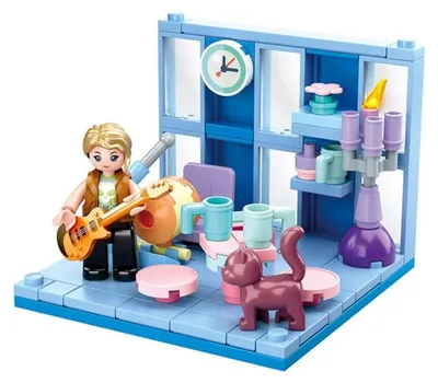 Image de Sluban Mini pièce Blocs de construction Guitare - 117 pièces - Kit de construction pièce DIY dès 7 ans