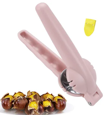 Kastanien-Cutter-Messer, Edelstahl, 17 cm, rosa