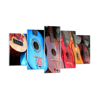 Produktbild von Bilder auf glas - Gitarre Musik Instrument Mexiko - 160x85cm - Glasbilder - Wandbilder - Kunstdruck - zum Aufhängen bereit - Wanddekoration aus Glas - Glas Bilder - Wandbild auf Glas - GEA160x85-2221