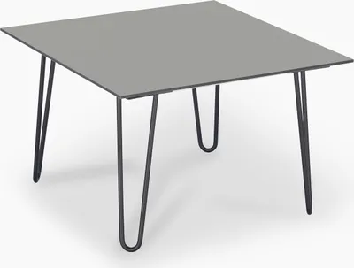 Produktbild von janEven Beistelltisch CoasLine Lichtgrau Quadratisch Hairpin Beine 65 x 65 cm