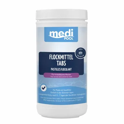 Produktbild von mediPOOL Flockmittel-Tabs 1 kg (8x 125 g), Flockkartuschen, Flockungsmittel, Flockungskartuschen