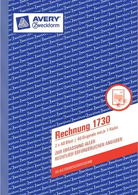 Obrázok produktu pre Avery Zweckform Avery 1721-5 - Blau - Weiß - A5 - 148 x 210 mm - 40 Seiten