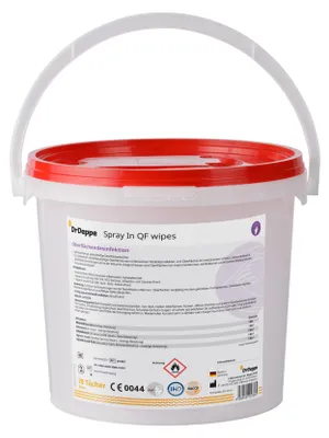 Produktbild von DrDeppe - Spray In QF wipes - alkoholhaltige Flächendesinfektionstücher - Eimer 70 Tücher