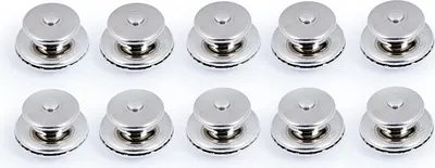 Produktbild von 10er Set Tenax Schnellverschluss, Messing vernickelt, selbstsichernd