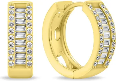 Immagine prodotto di Anelli scintillanti placcati oro con zirconi EA475Y