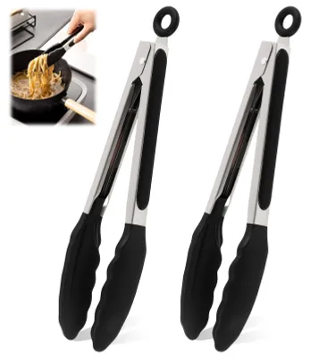 Productafbeelding van Siliconen Keukentang 28cm met RVS Handvat, Hittebestendig en Antikleef