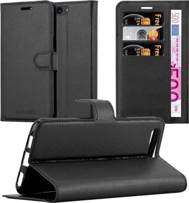 Produktbild von Cadorabo Hülle für OnePlus 5 Schutz Hülle in Schwarz Handyhülle Etui Case Cover Magnetverschluss